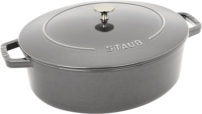 Stuab 6.25Qt Graphite Oval Cocotte