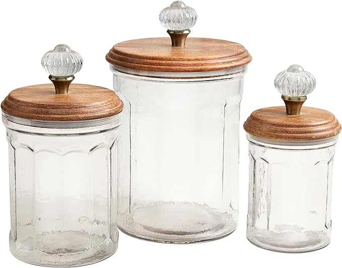 Glass Door Knob Canister Set