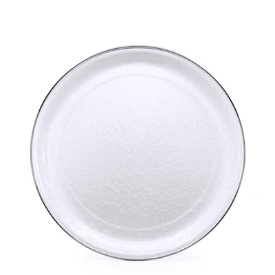 Enamelware White Med Tray