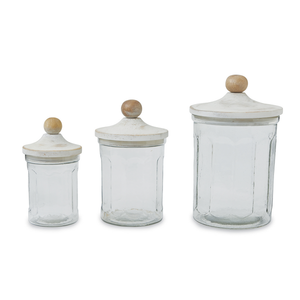 3pc Glass Canister Set