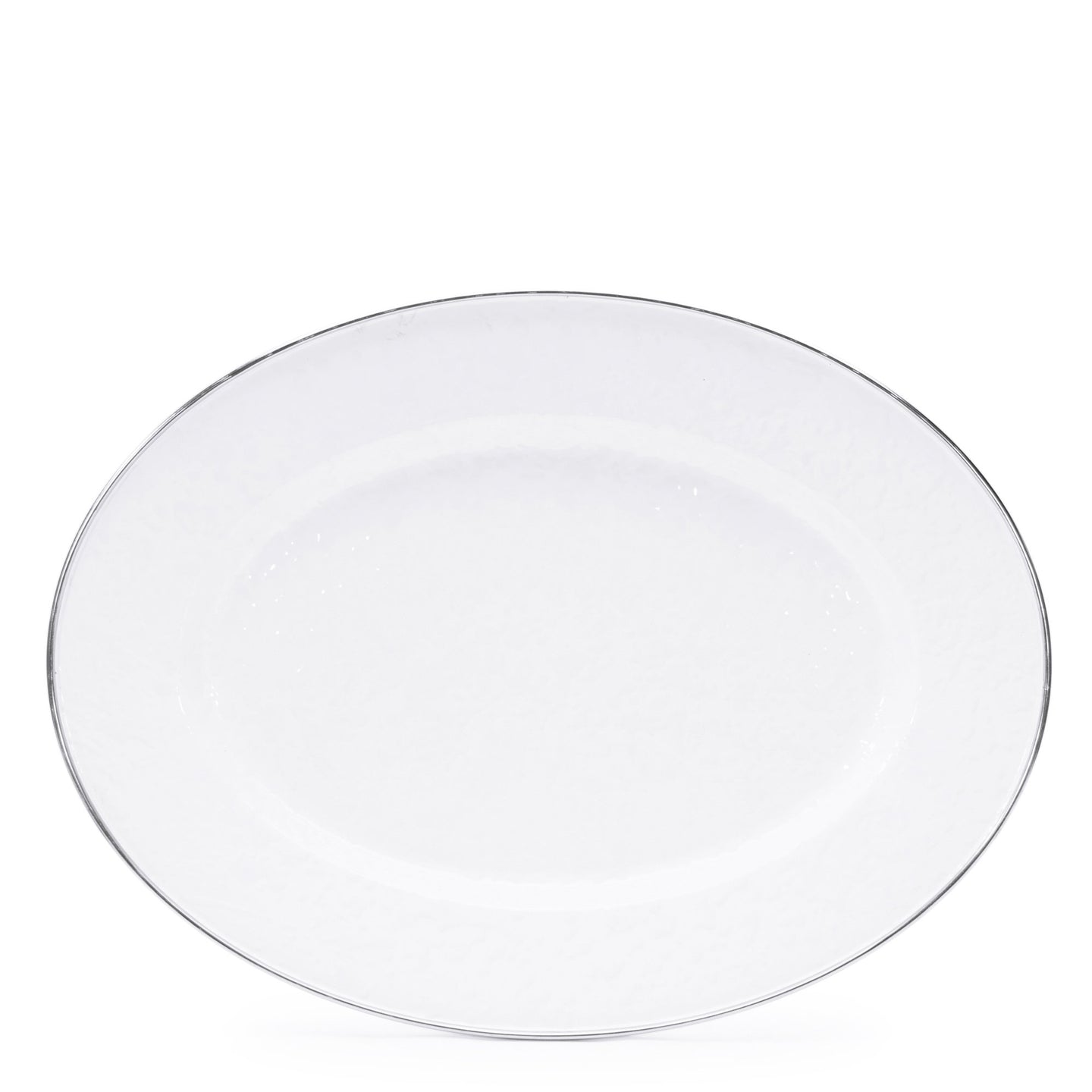 Enamel Oval Tray - White